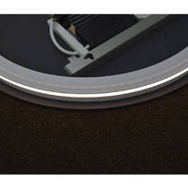 Зеркало J-Mirror Shape 01 D100 100x100 см, белая контурная подсветка, опция Spotless, нагреватель, сенсор касания, фото №4