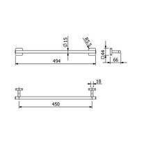 Тримач для рушників Kludi Vela S 450 мм, хром, фото №2