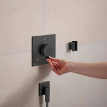 Держатель ручного душа Hansgrohe Porter Fine 28885340 настенный черный матовый хром, фото №4