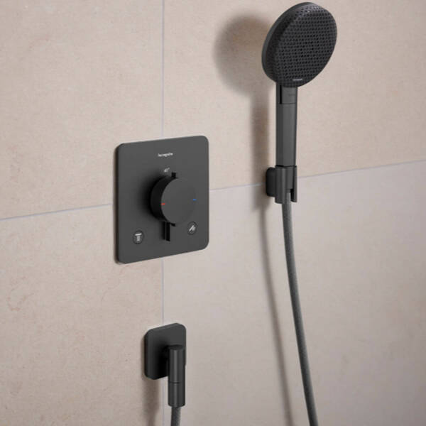 28885340 HG Porter Fine Тримач для ручного душу, brushed black chrome