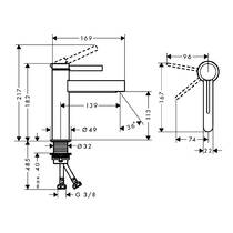 Смеситель для раковины Hansgrohe Finoris 76024340 черный матовый хром, фото №3