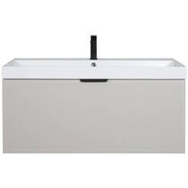 Тумба Аква Родос Fabio консольна кашемір з раковиною Fabio 100 см, фото №6