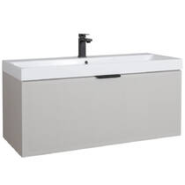 Тумба Аква Родос Fabio консольна кашемір з раковиною Fabio 100 см, фото №2