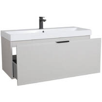 Тумба Аква Родос Fabio консольна кашемір з раковиною Fabio 100 см, фото №5