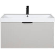 Тумба Аква Родос Fabio консольна кашемір з раковиною Fabio 80 см, фото №6