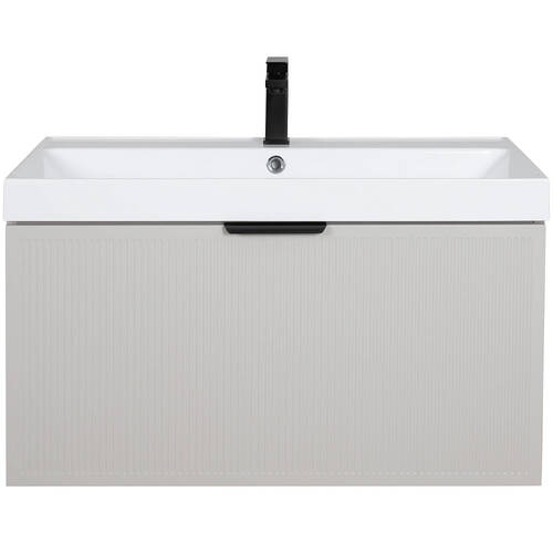 Тумба Аква Родос Fabio консольна кашемір з раковиною Fabio 80 см, фото 6