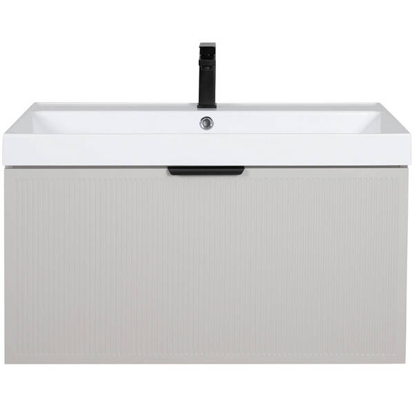 Тумба Аква Родос Fabio консольна кашемір з раковиною Fabio 80 см, фото 6