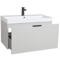 Тумба Аква Родос Fabio консольна кашемір з раковиною Fabio 80 см, фото №5