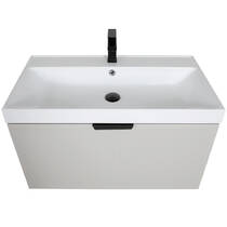 Тумба Аква Родос Fabio консольна кашемір з раковиною Fabio 80 см, фото №7