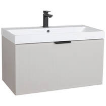 Тумба Аква Родос Fabio консольна кашемір з раковиною Fabio 80 см, фото №2