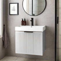 Тумба Аква Родос Fabio консольна кашемір з раковиною Fabio 50 см, фото №1