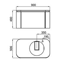 Комплект меблів Noken Forma 100312958 тумба для раковини 100312637 колір Almond + дзеркало 100312669, фото №4