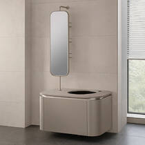 Комплект меблів Noken Forma 100312958 тумба для раковини 100312637 колір Almond + дзеркало 100312669, фото №1