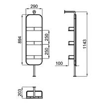 Комплект меблів Noken Forma 100312958 тумба для раковини 100312637 колір Almond + дзеркало 100312669, фото №5