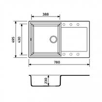 Кухонна мийка Adamant Horizon графіт, фото №3