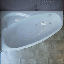 Ванна гидромассажная акриловая WGT Rialto Como L 170x100 см левая белый глянец, фото №5