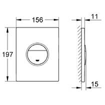 Клавіша змиву Grohe Nova Cosmopolitan 38765KF0 фантомний чорний, фото №3