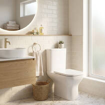 Унітаз компакт Devit Frame 3710020 з кришкою soft-close безобідковий, Vortex Flush, білий, фото №4