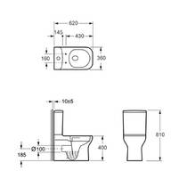 Унітаз компакт Devit Frame 3710020 з кришкою soft-close безобідковий, Vortex Flush, білий, фото №3