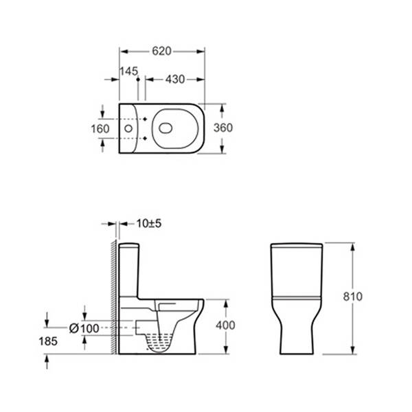 Унитаз компакт Devit Frame 3710020 с крышкой soft-close