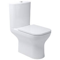 Унітаз компакт Devit Frame 3710020 з кришкою soft-close безобідковий, Vortex Flush, білий, фото №2