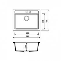 Кухонна мийка Adamant Prizma антрацит, фото №3