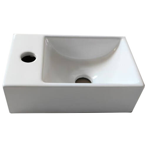 Раковина Devit Linea 180300L підвісна/меблева 300х180 см, 1 отвір під змішувач зліва,  білий глянець, фото 1