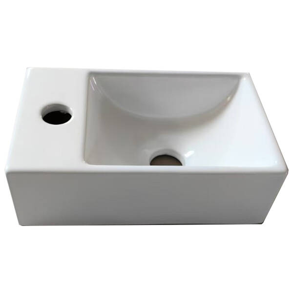 Раковина Devit Linea 180300L підвісна/меблева 300х180 см, 1 отвір під змішувач зліва,  білий глянець, фото 1