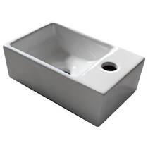 Раковина Devit Linea 180300R подвесная/мебельная 300х180 см, 1 отверстие под смеситель справа, белый глянец, фото №1