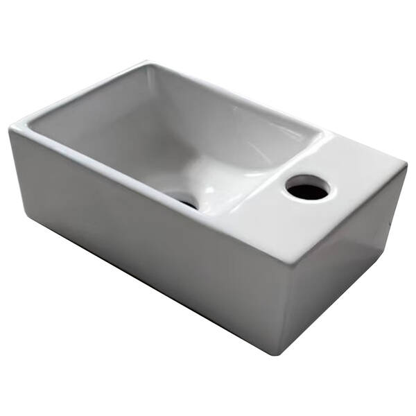 Раковина Devit Linea 180300R подвесная/мебельная 300х180 см, 1 отверстие под смеситель справа, белый глянец, фото 1