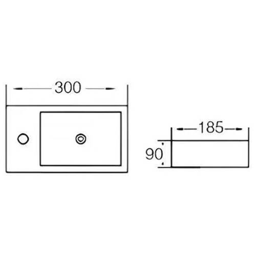 Раковина Devit Linea 180300R подвесная/мебельная 300х180 см, 1 отверстие под смеситель справа, белый глянец, фото 3