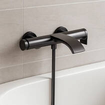 Змішувач для ванни Hansgrohe Vivenis 75420340 хром чорний матовий, фото №1