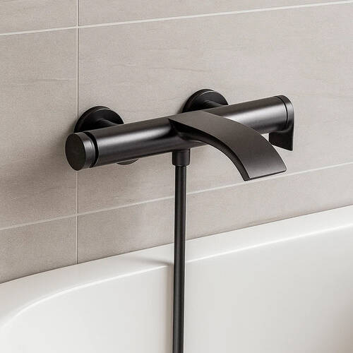 Змішувач для ванни Hansgrohe Vivenis 75420340 хром чорний матовий, фото 1