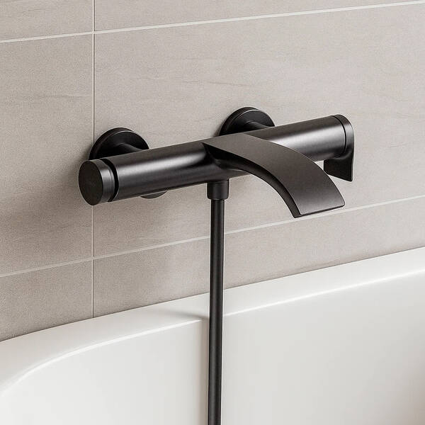 Змішувач для ванни Hansgrohe Vivenis 75420340 хром чорний матовий, фото 1
