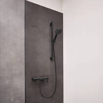 Душевой набор Hansgrohe Raindance Alive Select S 24602340 со штангой Unica S Puro 65 см хром черный матовый, фото №1