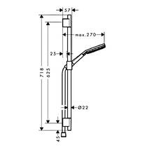 Душевой набор Hansgrohe Raindance Alive Select S 24602340 со штангой Unica S Puro 65 см хром черный матовый, фото №3