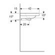 Раковина Geberit iCon Light 501.841.00.3 60 см білий глянець, фото 5