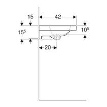 Раковина Geberit iCon Light 501.841.00.3 60 см білий глянець, фото №5