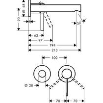Змішувач прихованого монтажу для раковини Hansgrohe Zesis S 74750670 чорний матовий, фото №3