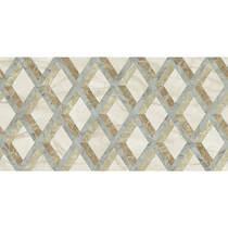 Керамограніт Versace Tarsia 0014144 Lozenge Avorio Lux 3D Rett 60x120 см, фото №4