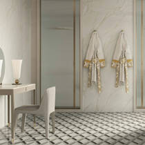 Керамограніт Versace Tarsia 0014145 Lozenge Nero Lux 3D Rett 60x120 см, фото №1