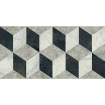 Керамограніт Versace Tarsia 0014098 Cubical Nero Lux 3D Rett 60x120 см, фото №3