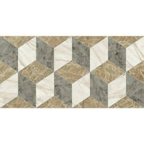 Керамограніт Versace Tarsia 0014142 Cubical Avorio Lux 3D Rett 60x120 см, фото №2