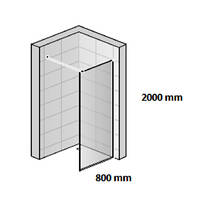 Душевая стенка Ronal Easy Line Walk-In STR4P0800607 200х80 см, фото №2