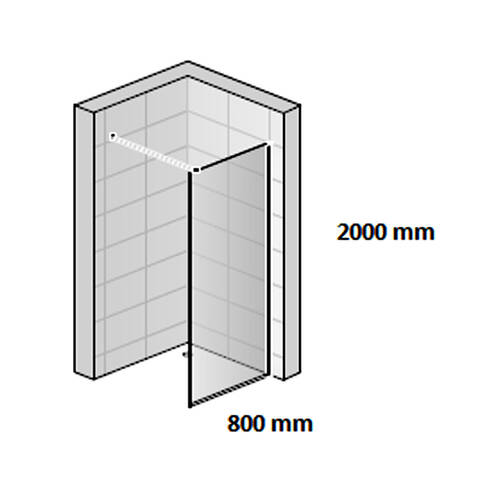Душевая стенка Ronal Easy Line Walk-In STR4P0800607 200х80 см, фото 2