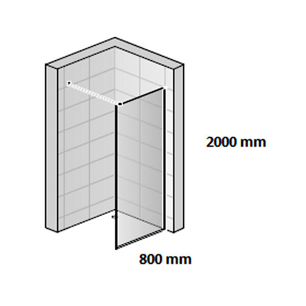 Душевая стенка Ronal Easy Line Walk-In STR4P0800607 200х80 см, фото 2