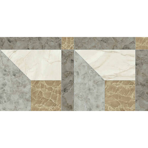 Керамограніт Versace Tarsia 0014091 Prospect Avorio Lux 3D Rett 60х120 см, фото 2