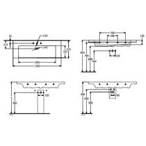 Раковина Villeroy&Boch Subway 3.0 4A70D501 130 см білий глянець, фото №3