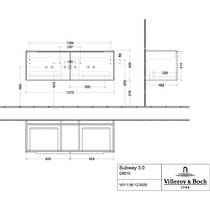 Тумба для раковины Villeroy&Boch Subway 3.0 C60101VE подвесная белый глянец, фото №3