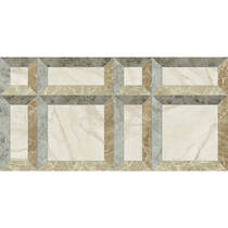 Керамограніт Versace Tarsia 0014087 Frame Avorio  Lux 3D Rett 60х120 см, фото №3